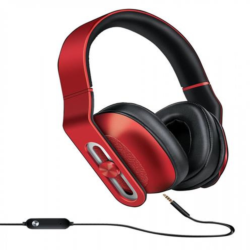 Headphone Com Mic HM-330 E Controle No Cabo - Vermelho