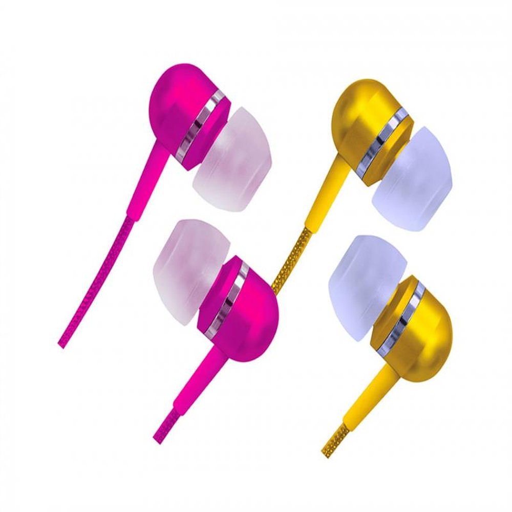 Fone De Ouvido Estéreo Tipo Earphone Com Isolamento Acústico - Laranja