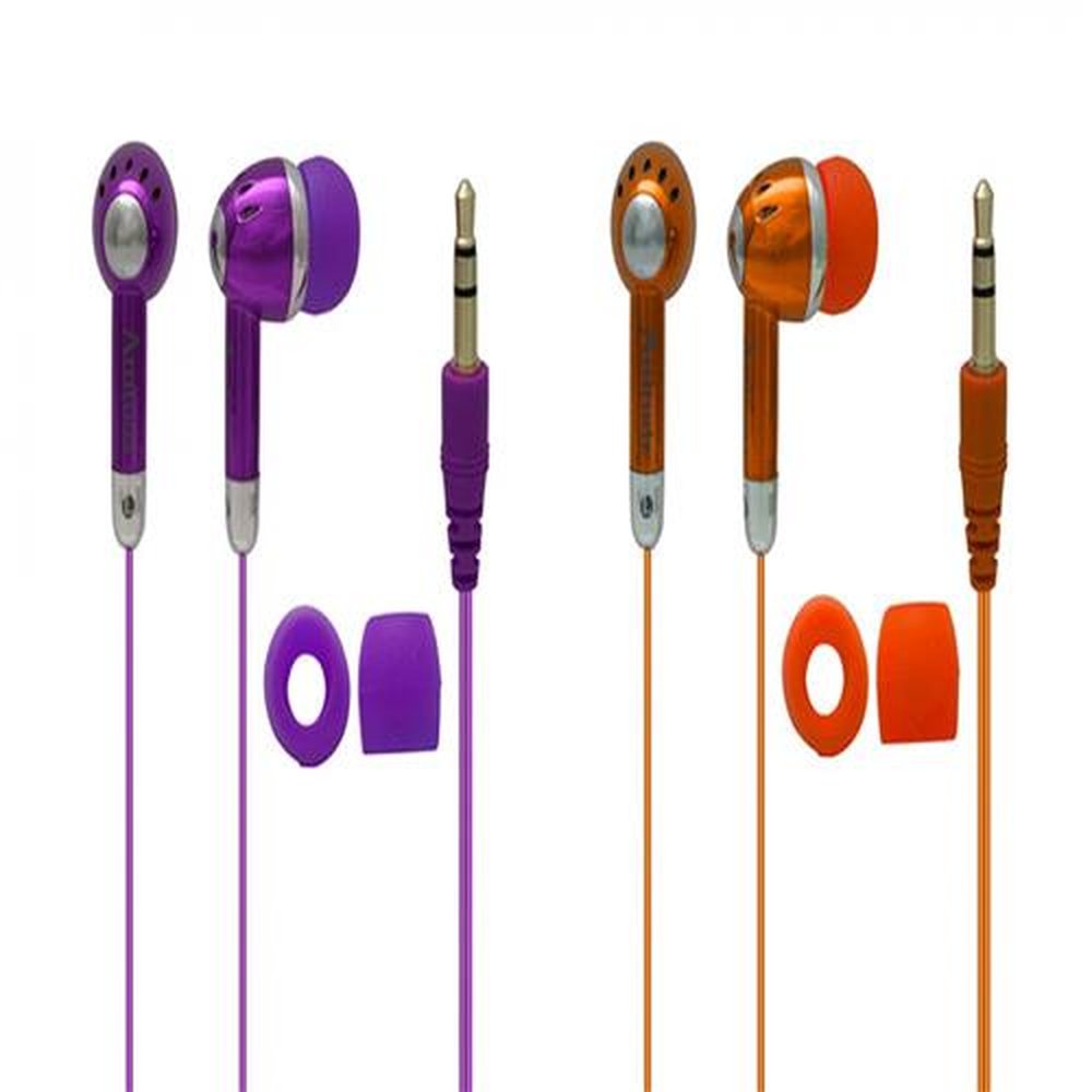 Fone De Ouvido Estéreo Attitudz Em Cores Vibrantes - Laranja
