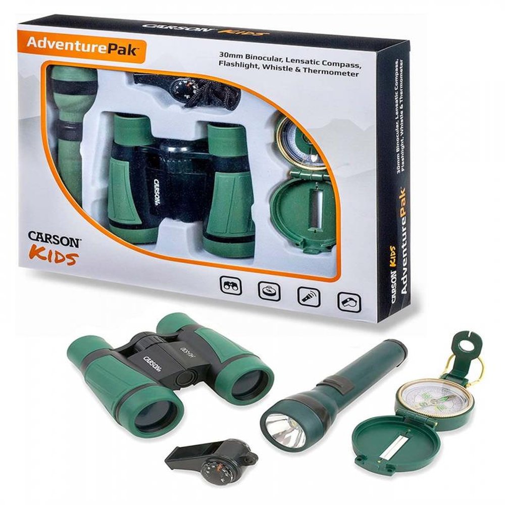 Kit Carson Adventure Pak C/ Binóculo, Bússola, Lanterna, Apito E Acessórios