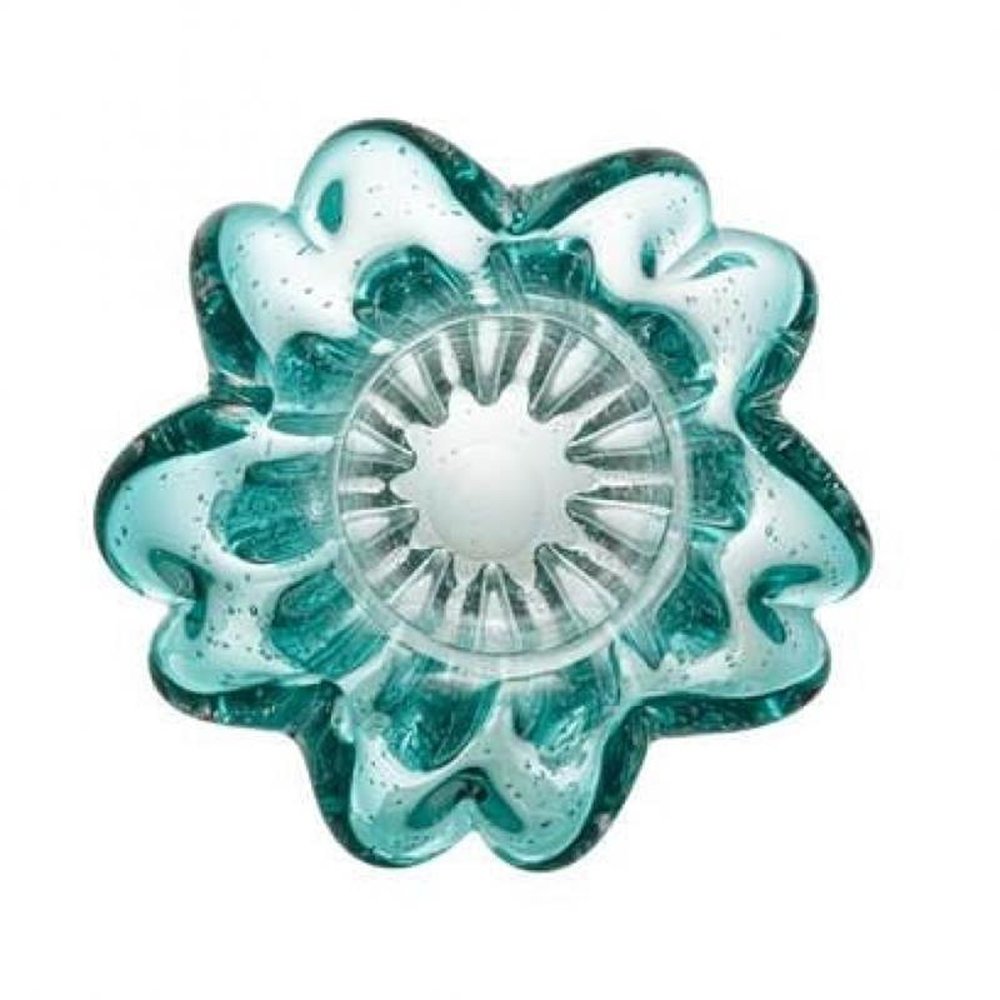Vaso De Vidro Flat Italy Tiffany 18 Cm X 21 Cm Cor Azul-Turquesa