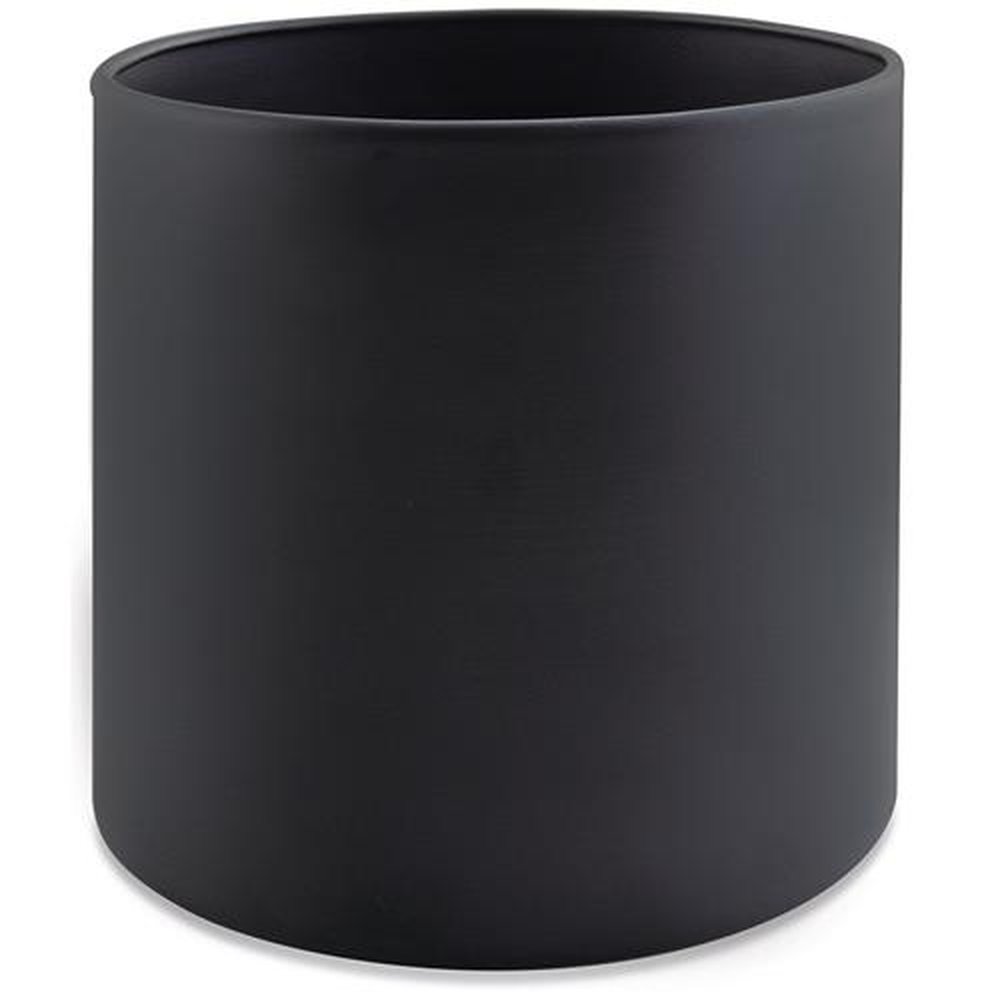 Cachepot Preto Em Metal - 16 X 18 Cm