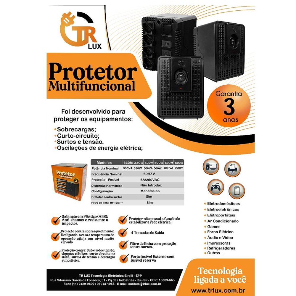 Protetor Multifuncional 330 Bivolt - TR LUX