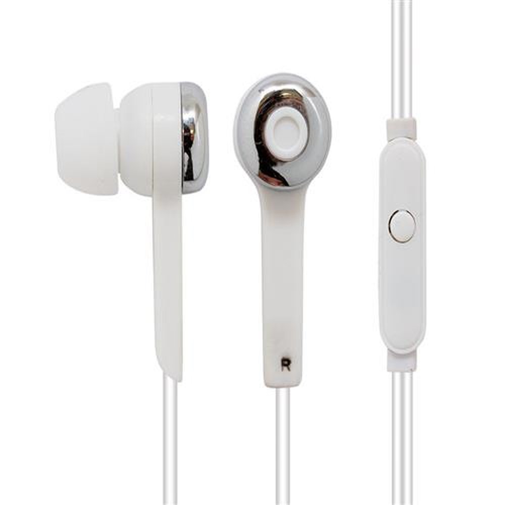 Fone De Ouvido Tipo Earphone Com Microfone - Branca