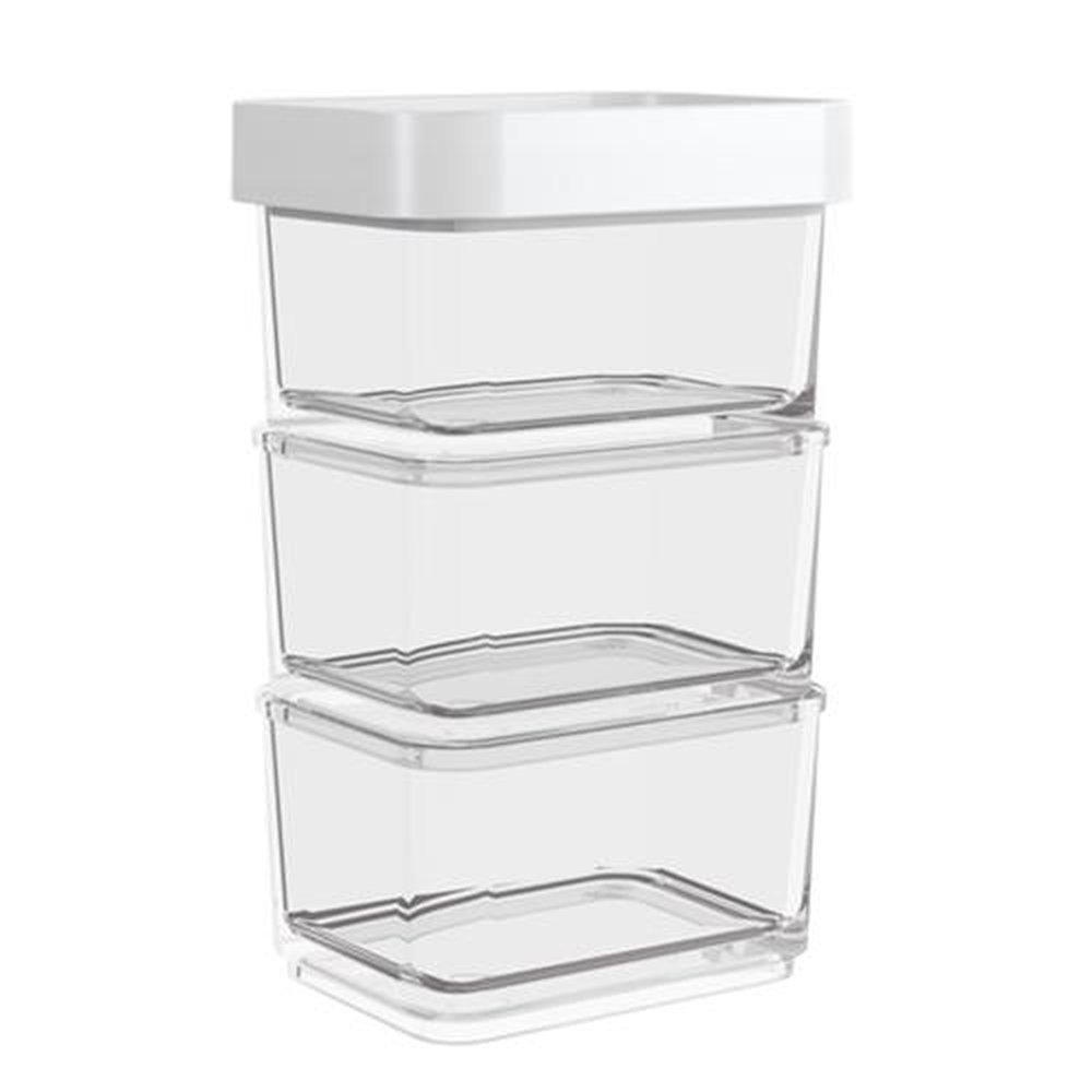 Pote Clear Micro Trio 6,2 X 8 X 13 Cm 300 Ml - Branco Coza