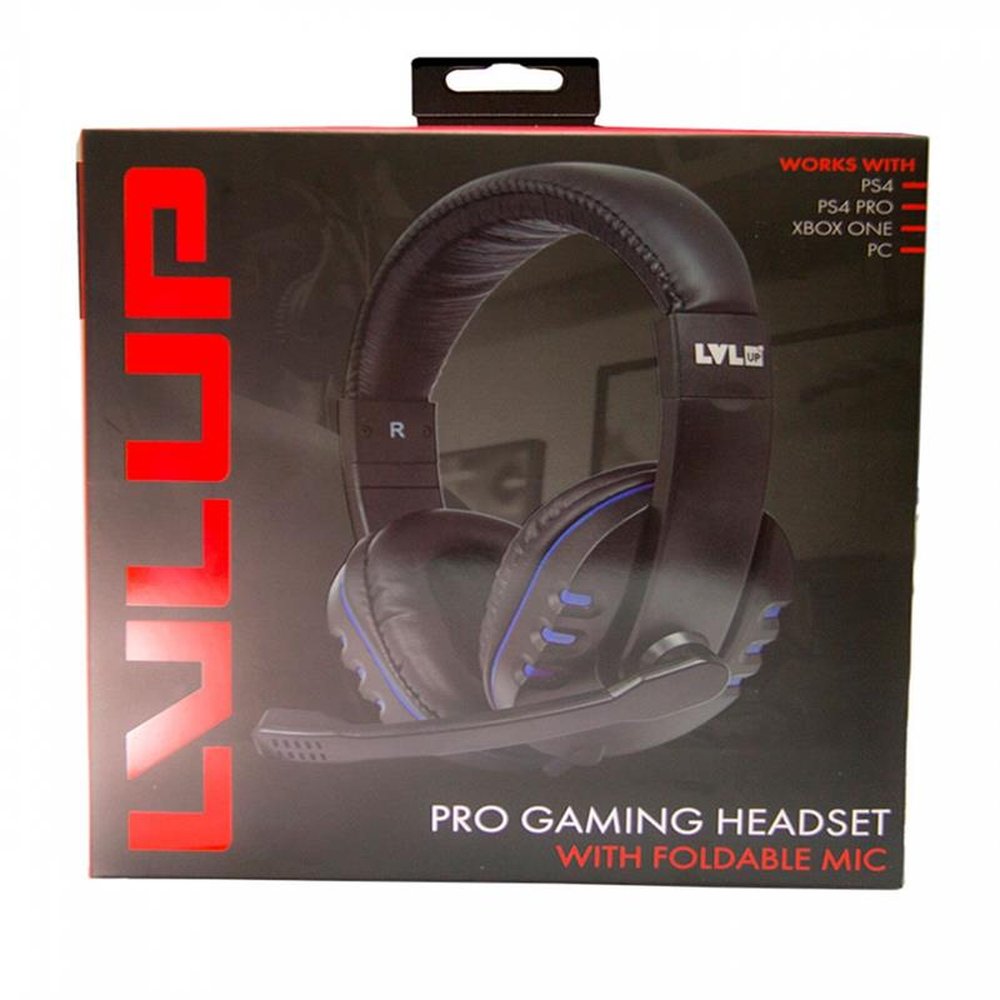 Pro Gaming Headset Level UP Para PS5, Xbox1, Switch, PC E Mobile - Cor Preta