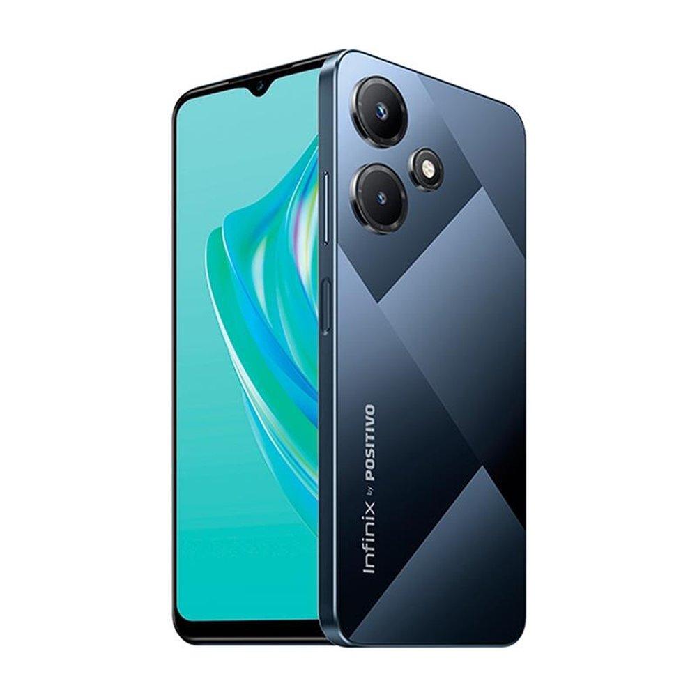 Smartphone Positivo Infinix Hot 30i Preto, Tela 6.6", 4G+WiFi, Android 12, Câm.Traseira Dupla, Câm.Frontal 5MP, 8GB RAM, 128GB