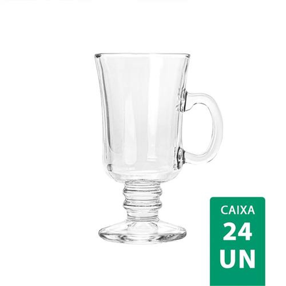 Caneca Capuccino 240Ml - Linha Glass Plasvale