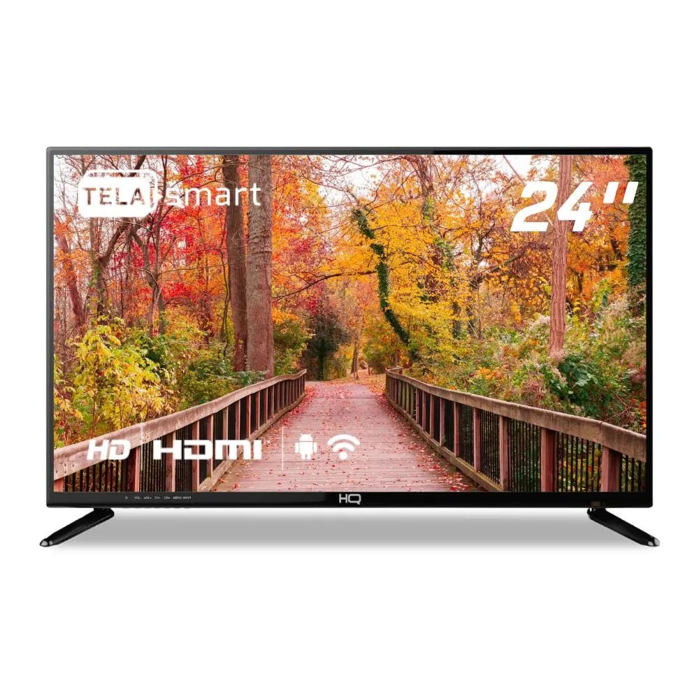 Smart Tv Hq 24" Led Hd, Hdr10, Conversor Digital, 3 Hdmi, 2 Usb, Wi-Fi, Android 11, Design Slim