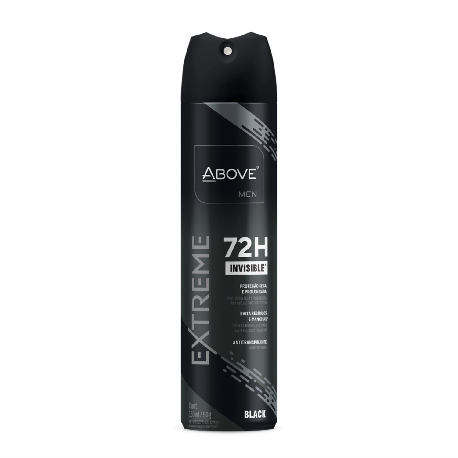 Desodorante Above Aerossol Men Extreme Black 150ml