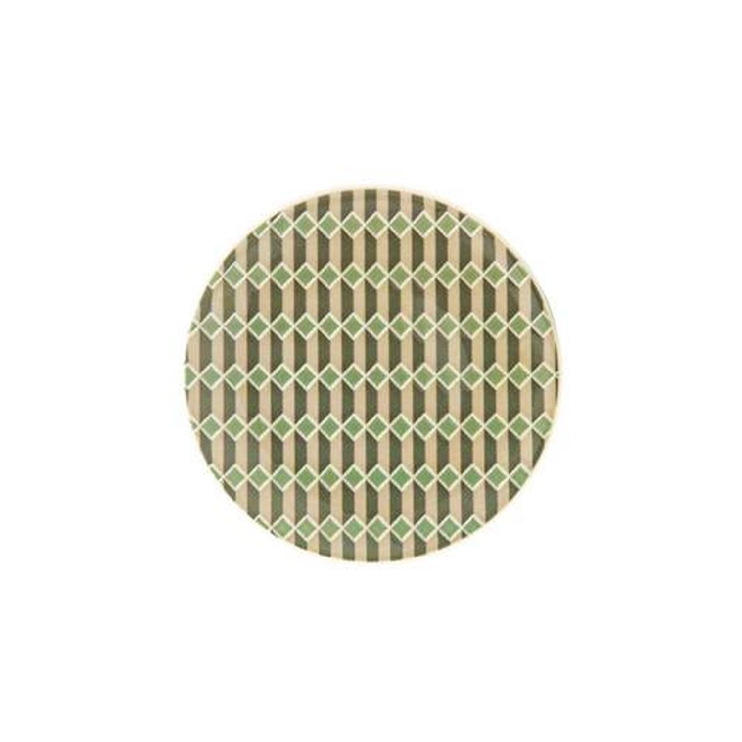Prato Sobremesa Cerâmica 19Cm Unni Piastrella Oxford