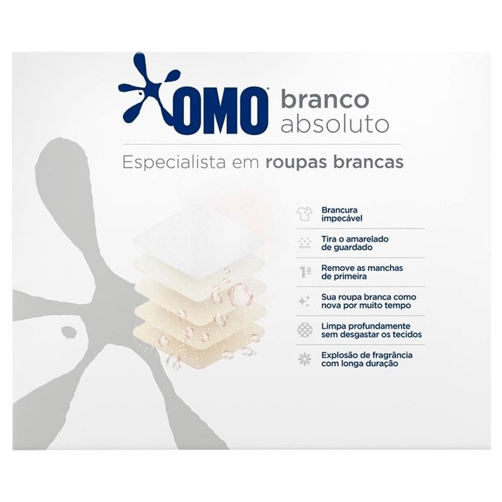 Sabão em Pó Omo Roupas Brancas Expert 360g - Embalagem com 24 Unidades