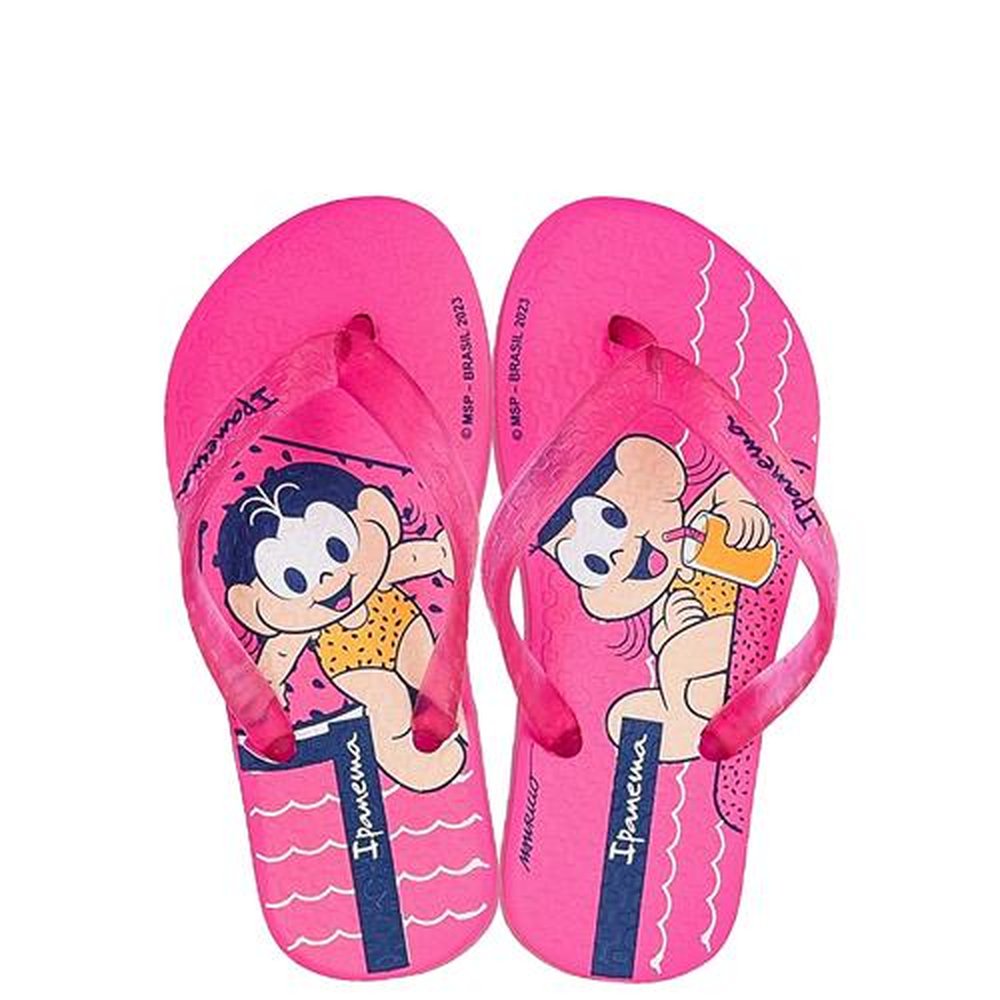 Chinelo Infantil Turma Da Monica 26790 Rosa - Bege - Grade com 12 pares