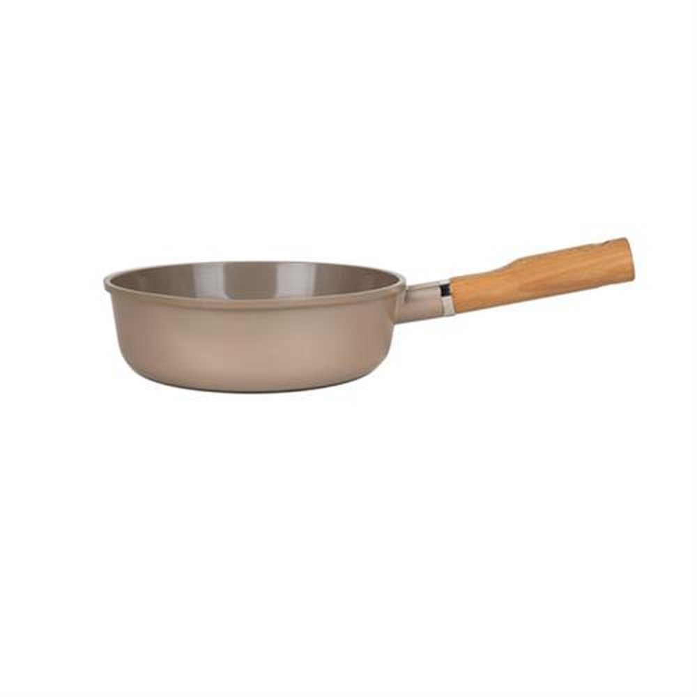 Frigideira Cerâmica Antiaderente Roichen - Indução - 28 cm -Bege Nude - RASA
