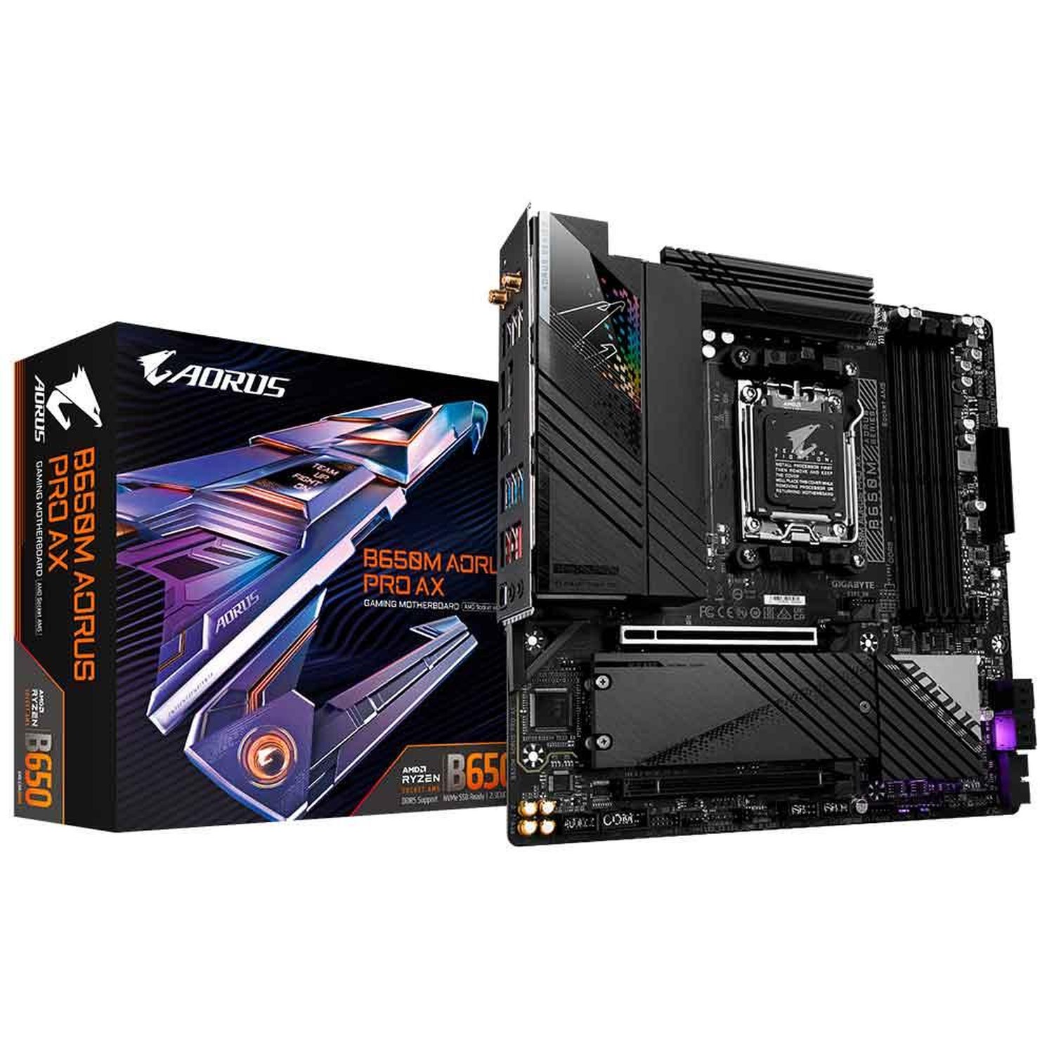 Placa Mae Gigabyte B650m Aorus Pro Ax, Ddr5, Am5, Micro Atx