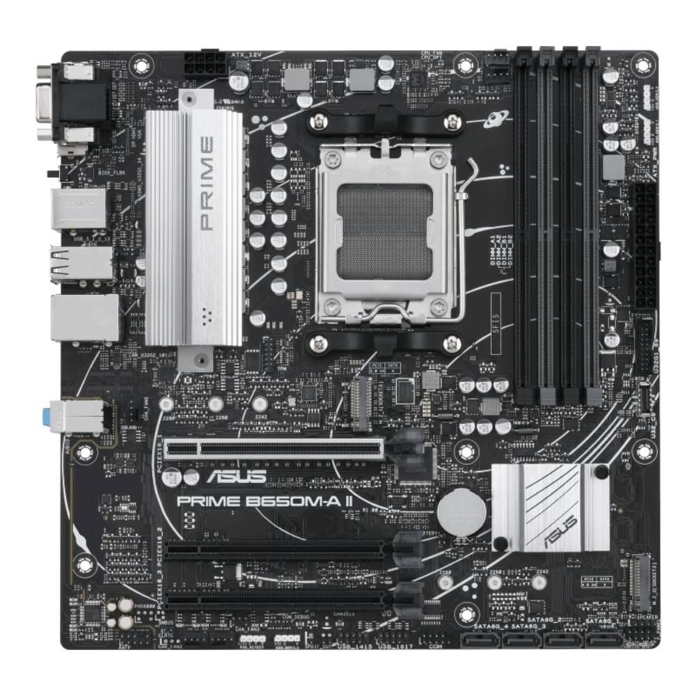Placa Mãe Asus Prime B650m-A Ii (Am5/4Xddr5/Hdmi/Displayport/Vga/M.2/Usb 3.2)