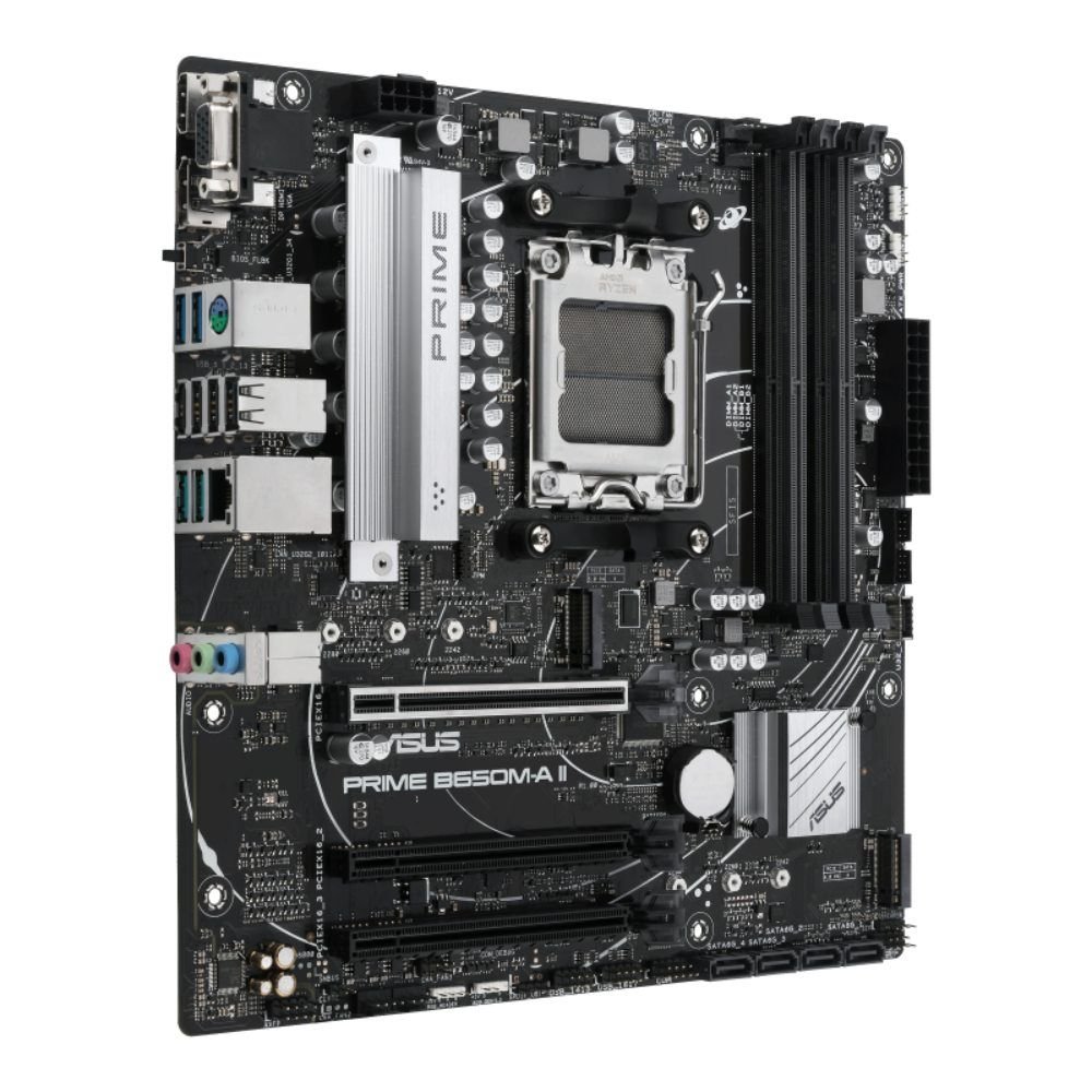 Placa Mãe Asus Prime B650m-A Ii (Am5/4Xddr5/Hdmi/Displayport/Vga/M.2/Usb 3.2)