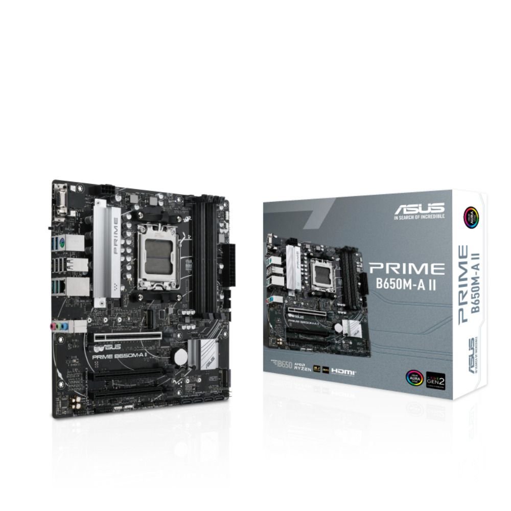 Placa Mãe Asus Prime B650m-A Ii (Am5/4Xddr5/Hdmi/Displayport/Vga/M.2/Usb 3.2)