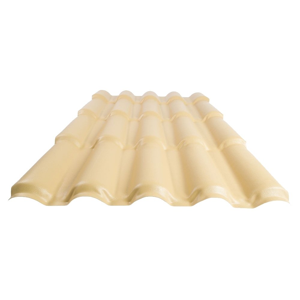 Telha PVC Colonial Afort Marfim 2,30 x 0,86m 5 Ondas
