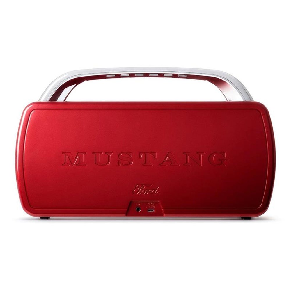 Rádio AM/FM Portátil Design Ford Mustang e Bateria Recarregável