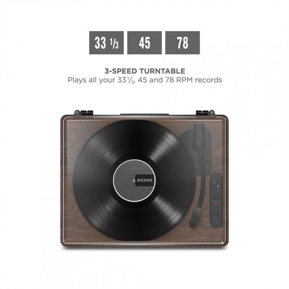 Toca-discos Vinil Com Conversor Para O Formato Digital E Alto-falantes Integrados