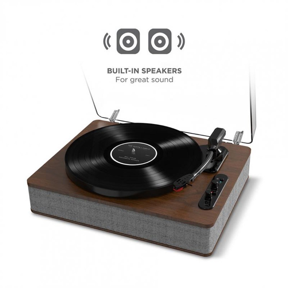 Toca-discos Vinil Com Conversor Para O Formato Digital E Alto-falantes Integrados