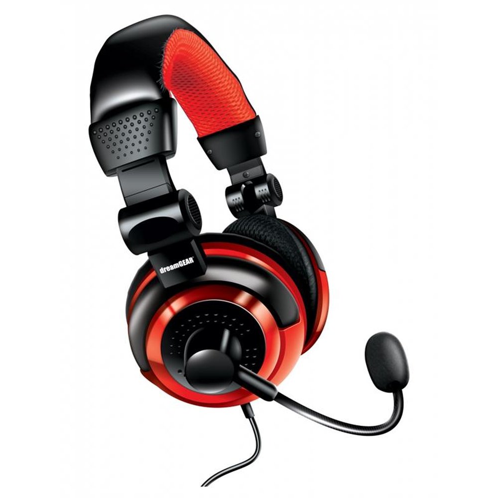 Fone De Ouvido Headset Gamer Universal Elite Dreamgear DGUN-2571 Preto E Vermelho
