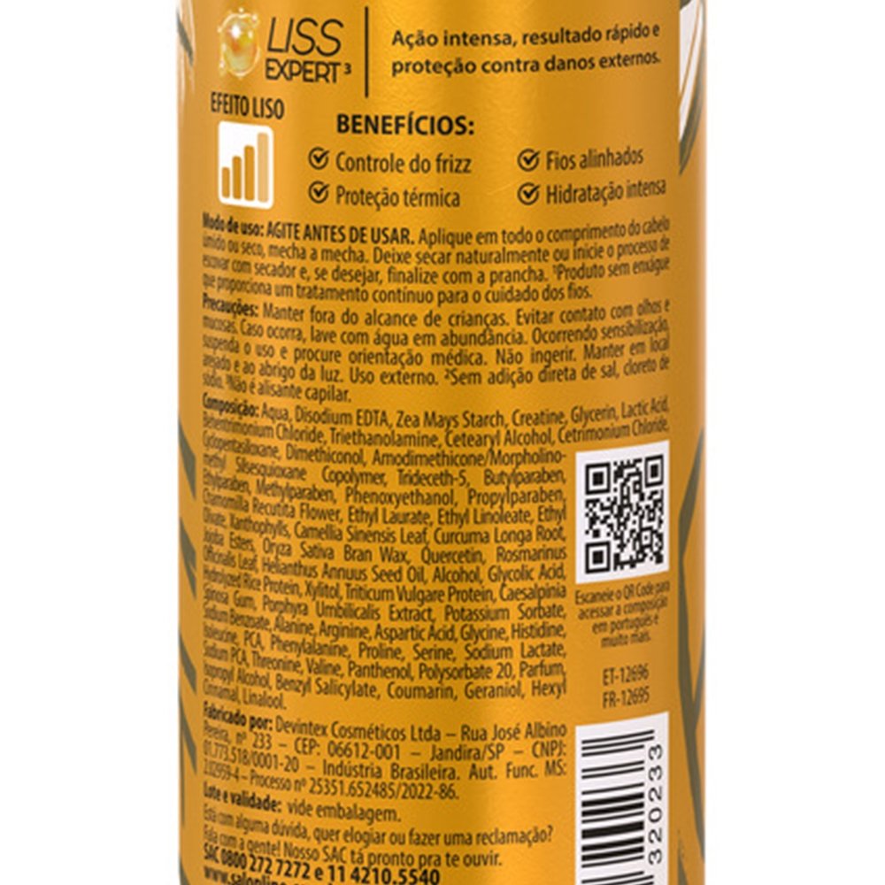 Defrizante Salon Line Meu Liso Muito + Liso Protetor Térmico Spray 240ml