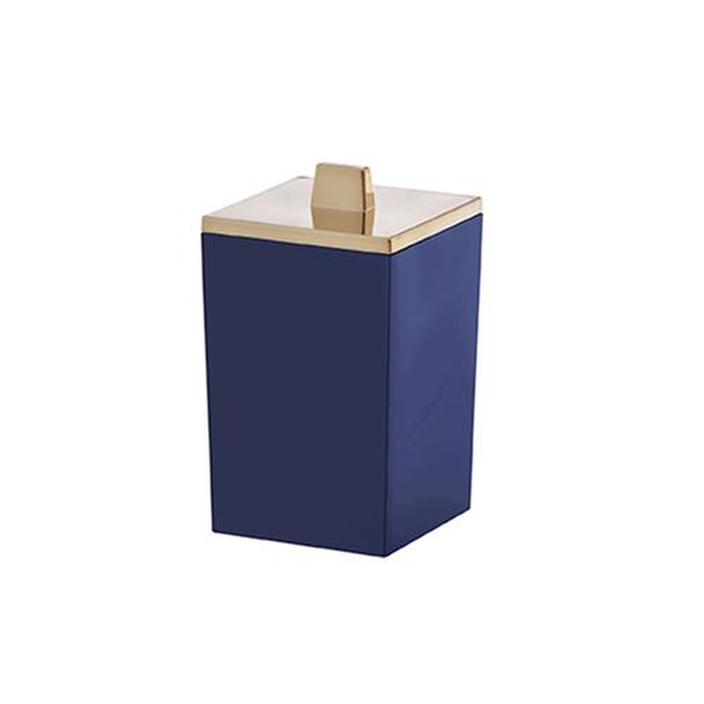Porta Algodão E Cotonete Azul Marinho Quadratta Paramount