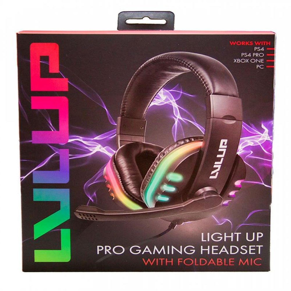 Pro Gaming Led Headset Level UP Para Xbox, PS, Switch, PC E Mobile