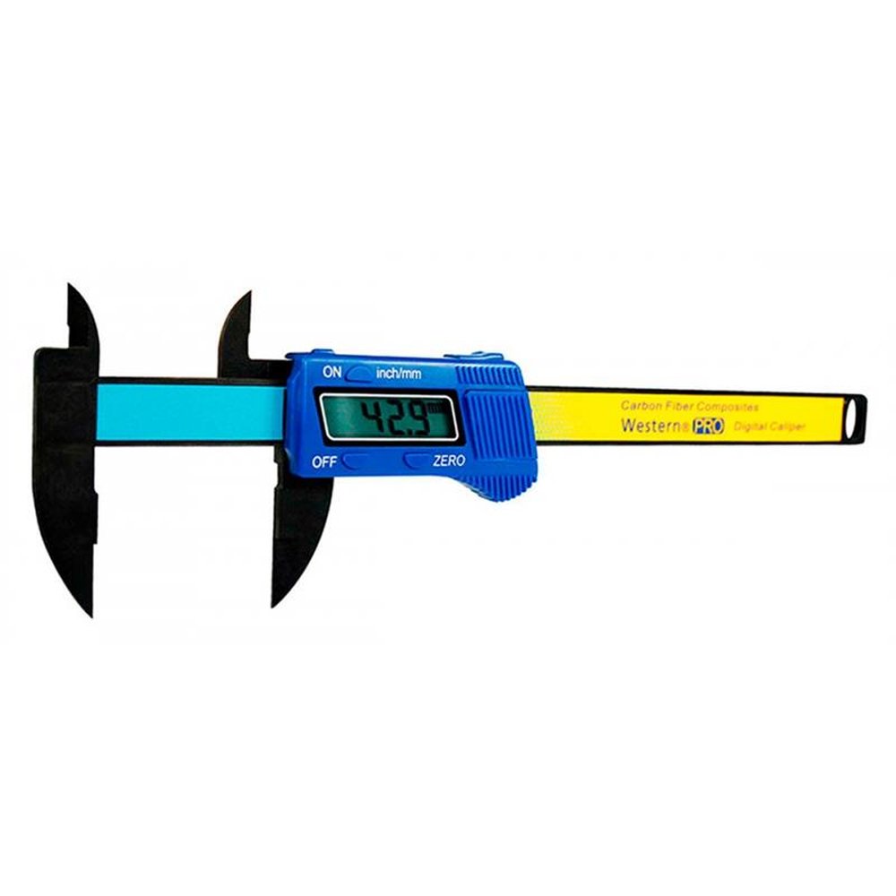 Paquímetro Digital 6´ Fibra De Carbono Western E Nivel Laser Com Trena De 3 Metros