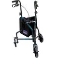 Andador Biowalk Dobrável Com 3 Rodas - Azul