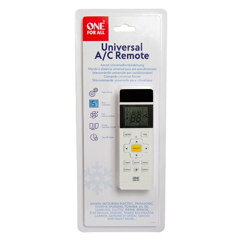 Controle Remoto Universal Para Ar Condicionado Com Visor LCD Retroiluminado