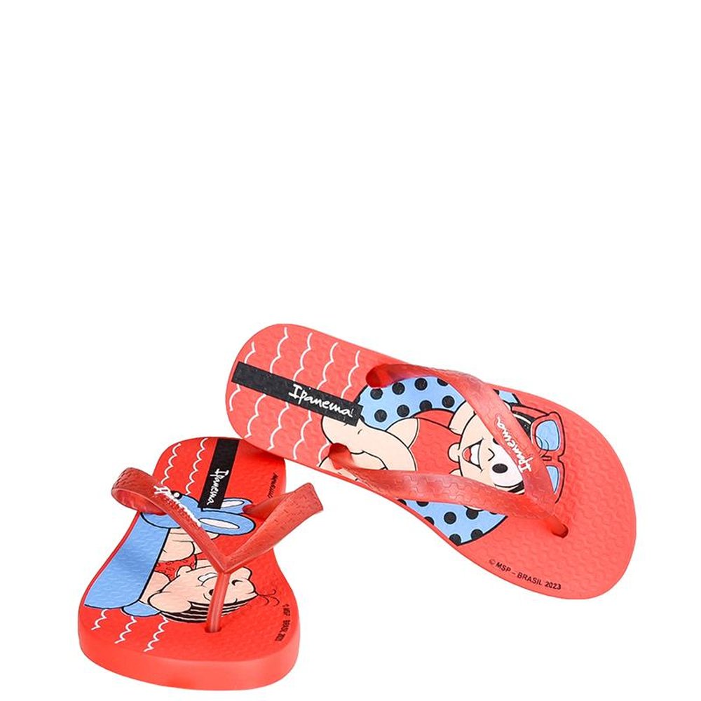 Chinelo Infantil Turma Da Monica 26790 Vermelho - Azul - Grade com 12 pares