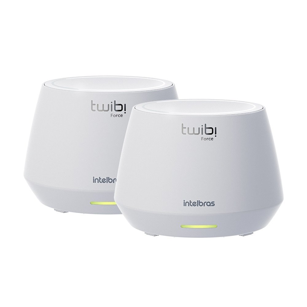 Roteador Wireless Intelbras Twibi Force AX 1500, 1200MBPS, Dual Band, 2 Portas Lan, 4 Antenas, 2 Unidades, Branco