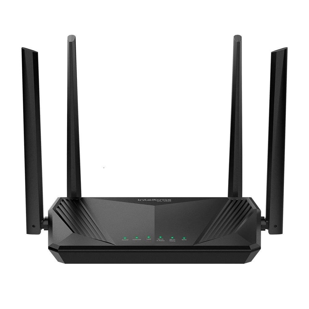 Roteador Wireless Intelbras W6-1500, 1200MBPS, Dual Band, 3 Portas Lan, 4 Antenas, Preto