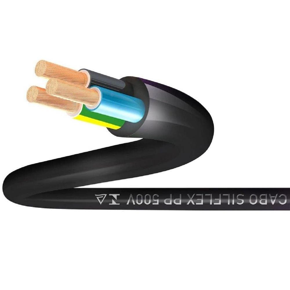 Cabo Silflex Pp 500v 3x2,50 Preto Lc1000