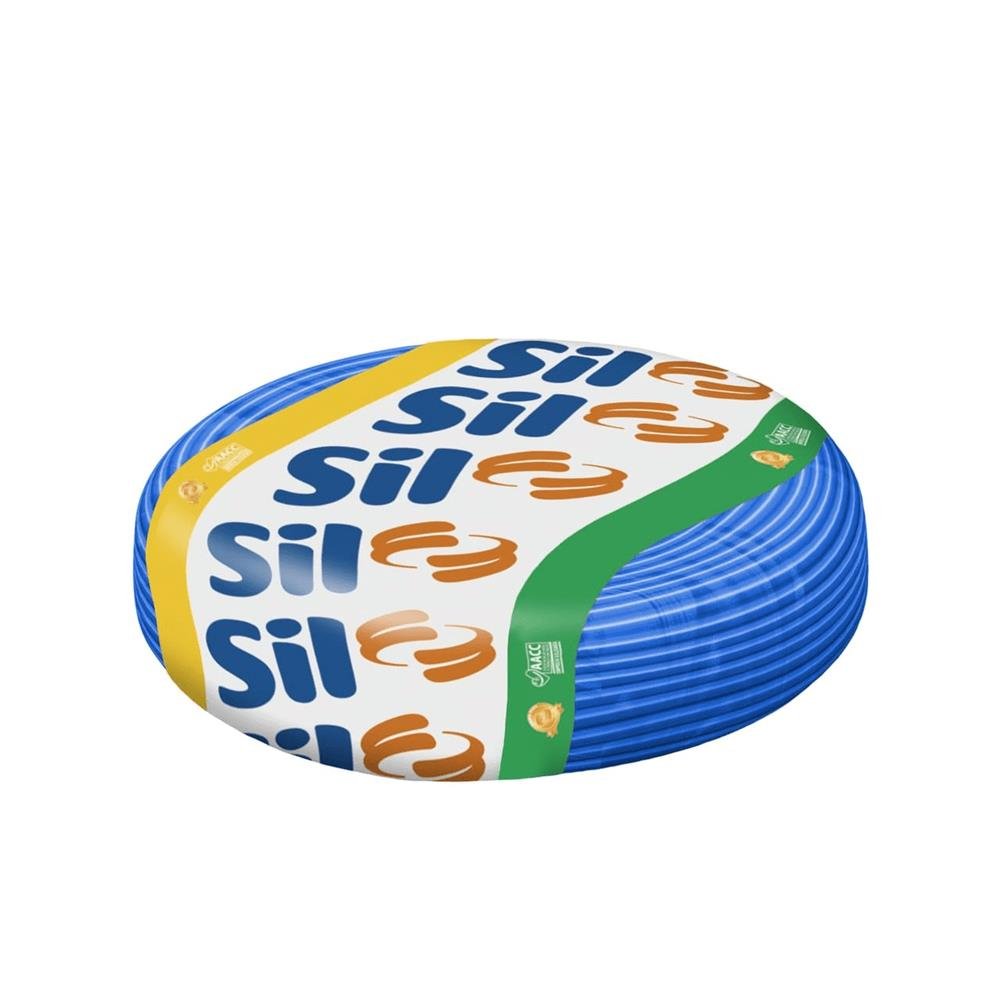 Cabo Flexível 750V 4,00Mm Azul Rolo Com 100 Metros Sil