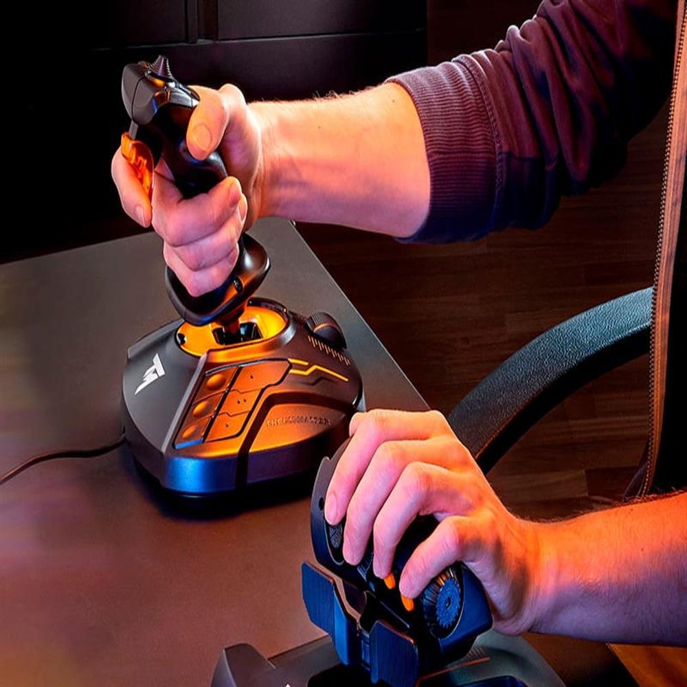 Joystick T.16000 FCS Hotas E Acelerador Para PC