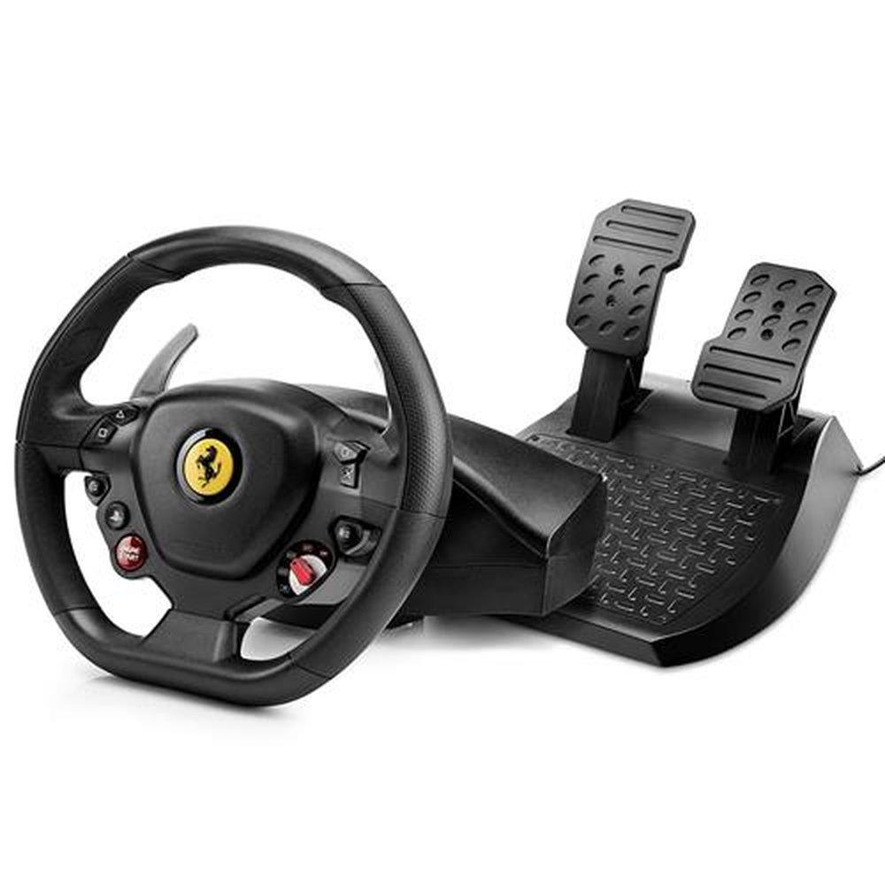 Volante E Pedais T80 Ferrari 488 GTB Edition Thrustmaster Para PS4, PS5 E PC