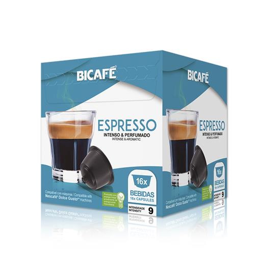 Bicafé Espresso - 16 cápsulas ( Embalagem contém 12 caixas com 16 cápsulas, cada cápsulas serve 1 bebida)