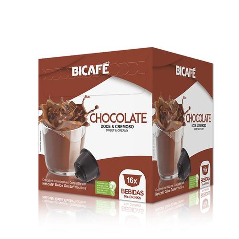 Bicafé Chocolate - 16 cápsulas ( Embalagem contém 12 caixas com 16 cápsulas, cada cápsulas serve 1 bebida)