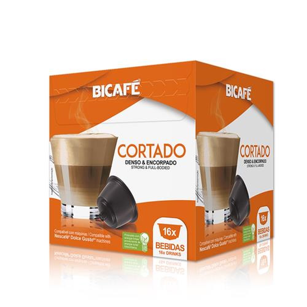 Bicafé Cortado - 16 cápsulas ( Embalagem contém 12 caixas com 16 cápsulas, cada cápsulas serve 1 bebida)