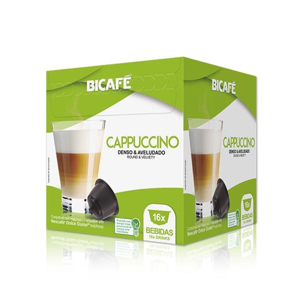 Bicafé Cappuccino - 16 cápsulas ( Embalagem contém 12 caixas com 16 cápsulas, cada cápsulas serve 1 bebida)