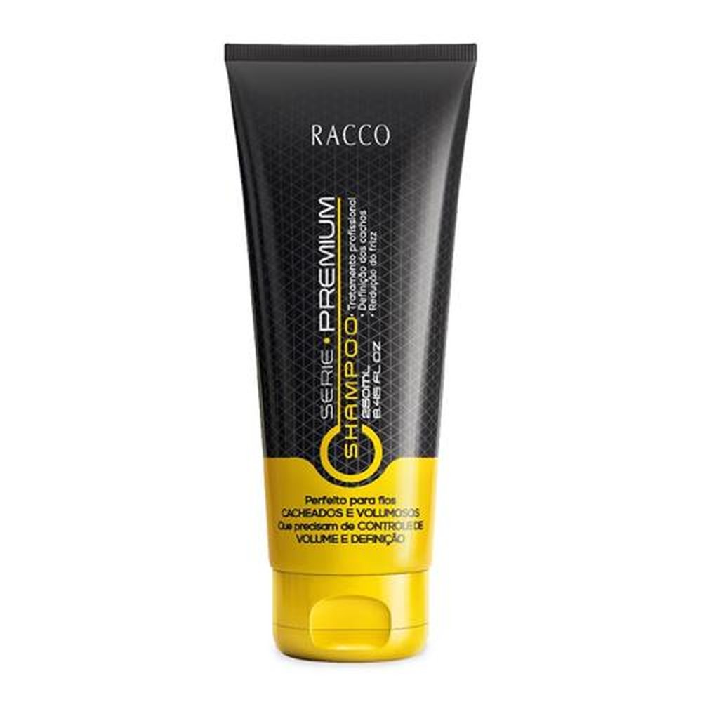 Shampoo para Fios Cacheados e Volumosos Tratamento Profissional Serie Premium Racco (Embalagem contém 1 unidade de 250ml)