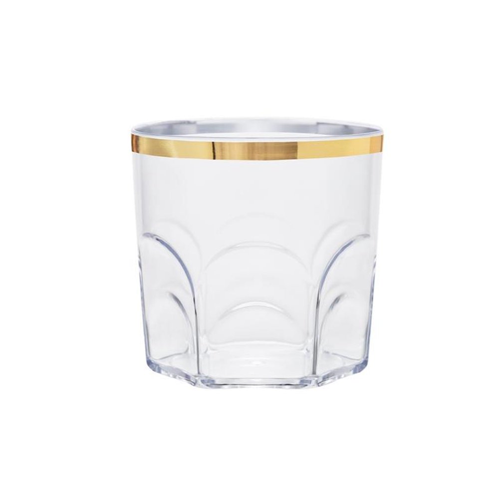 30unid - Copo de whisky 340ml - Ouro cristal