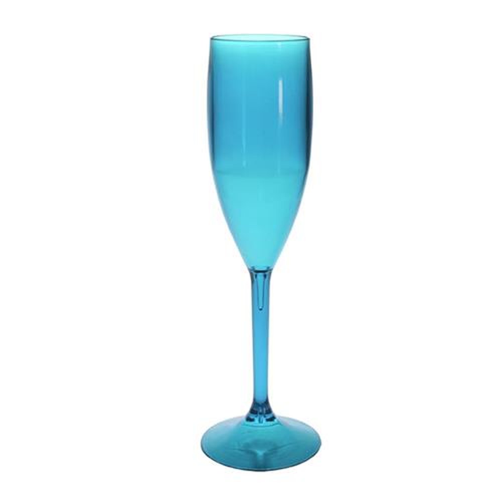 30unid - Taça de Champanhe 150ml - Neon azul