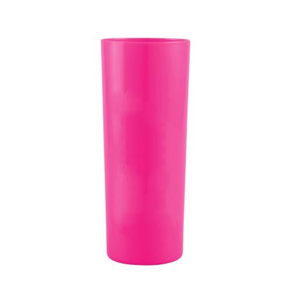 Copo Long drink Vip 350ml - NEON ROSA GLOW FECHADO - contém 60 unidades