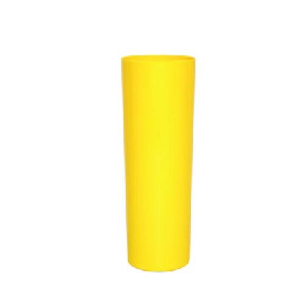 84unid - Copo long drink slim 260ml - Neon amarelo fechado