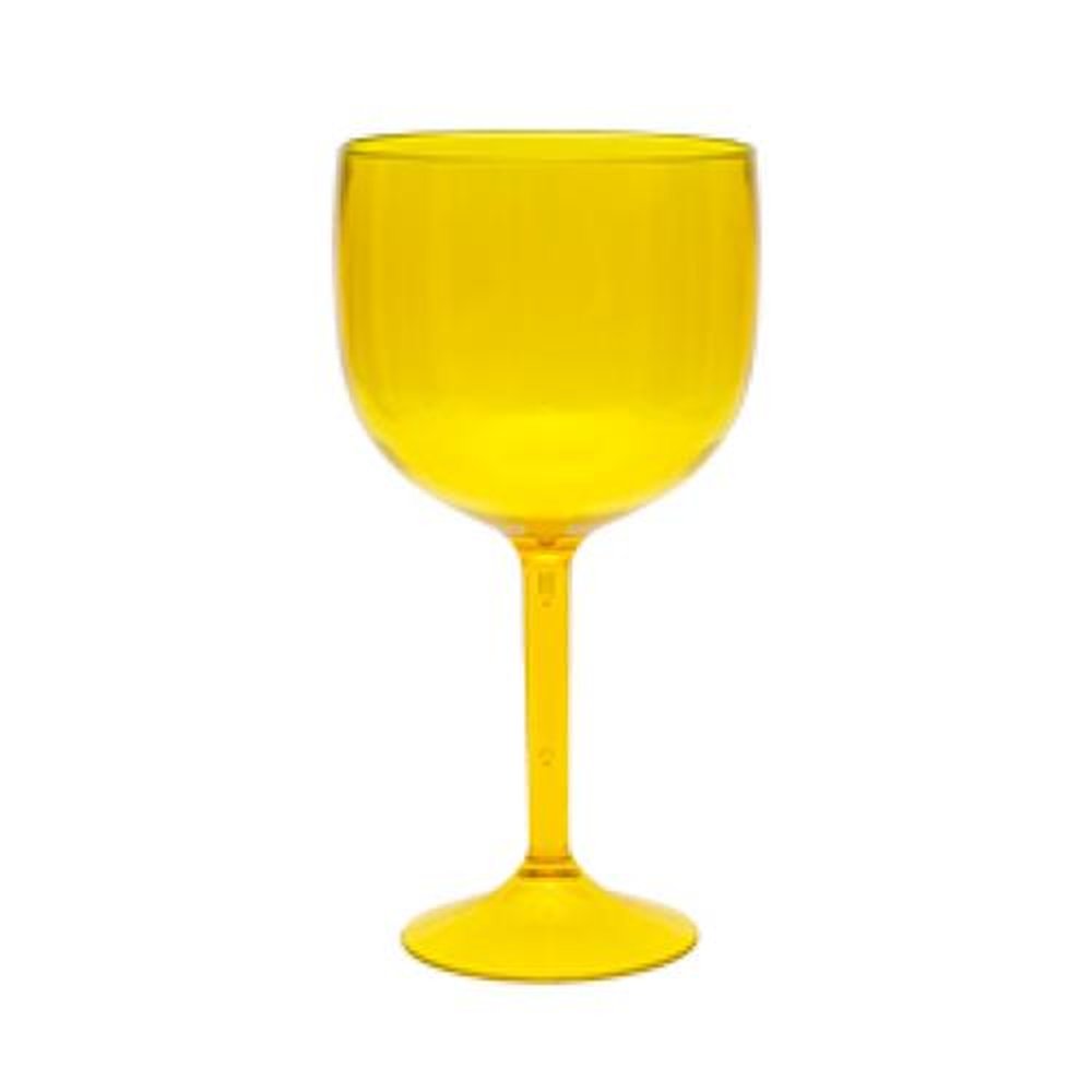Taça de Gin 600ml - Neon Amarelo - Contém 20 Unidades